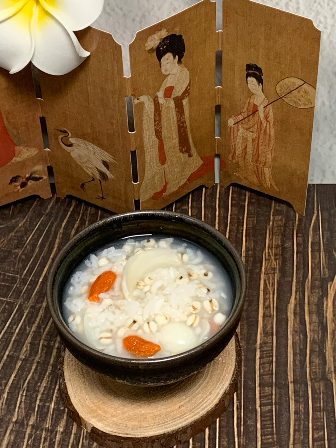 “三白”养生粥的做法