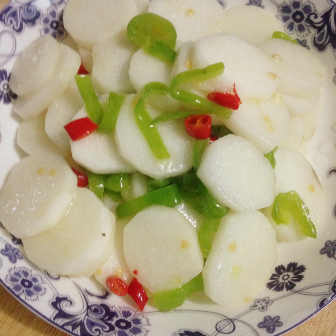 金豆浆sherry做的山药炒青椒