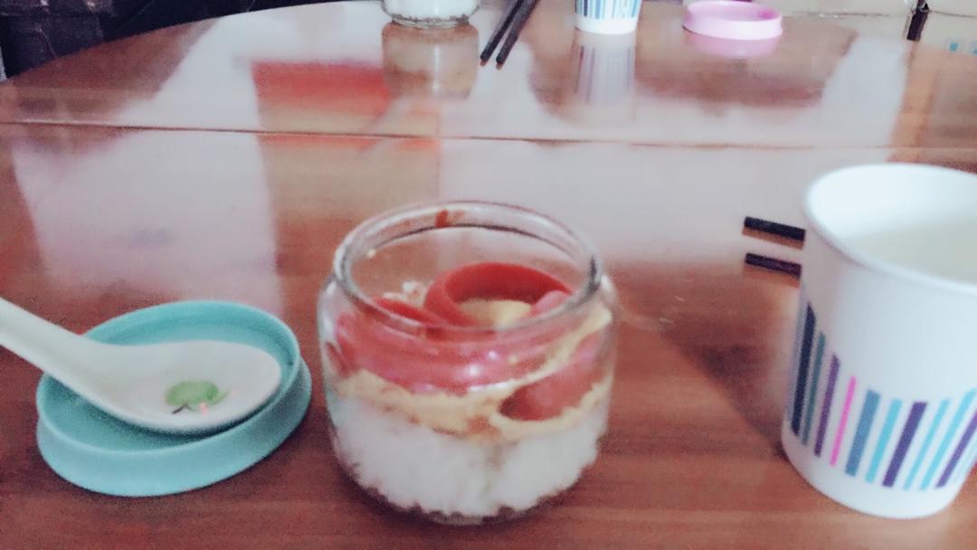 火腿爱心煎蛋饭