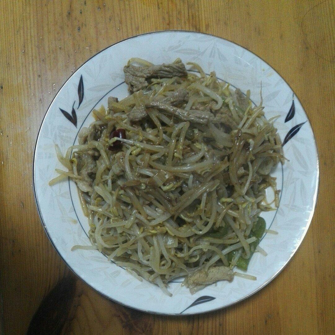 豆芽炒肉丝