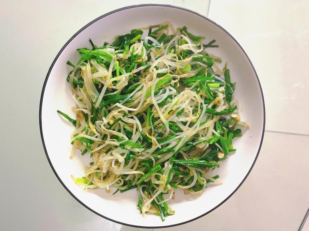 韭菜炒豆芽