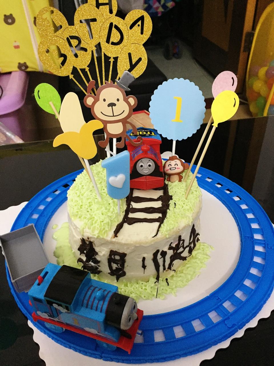 托马斯场景蛋糕（奶油蛋糕快手版）