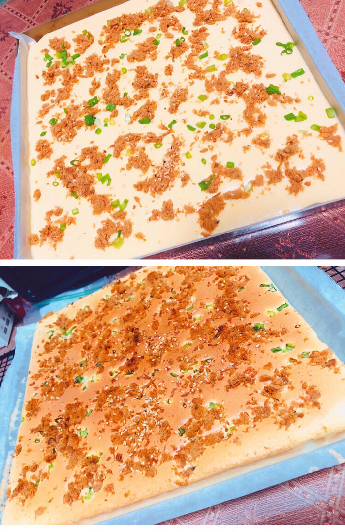 香葱肉松肥蛋糕卷～