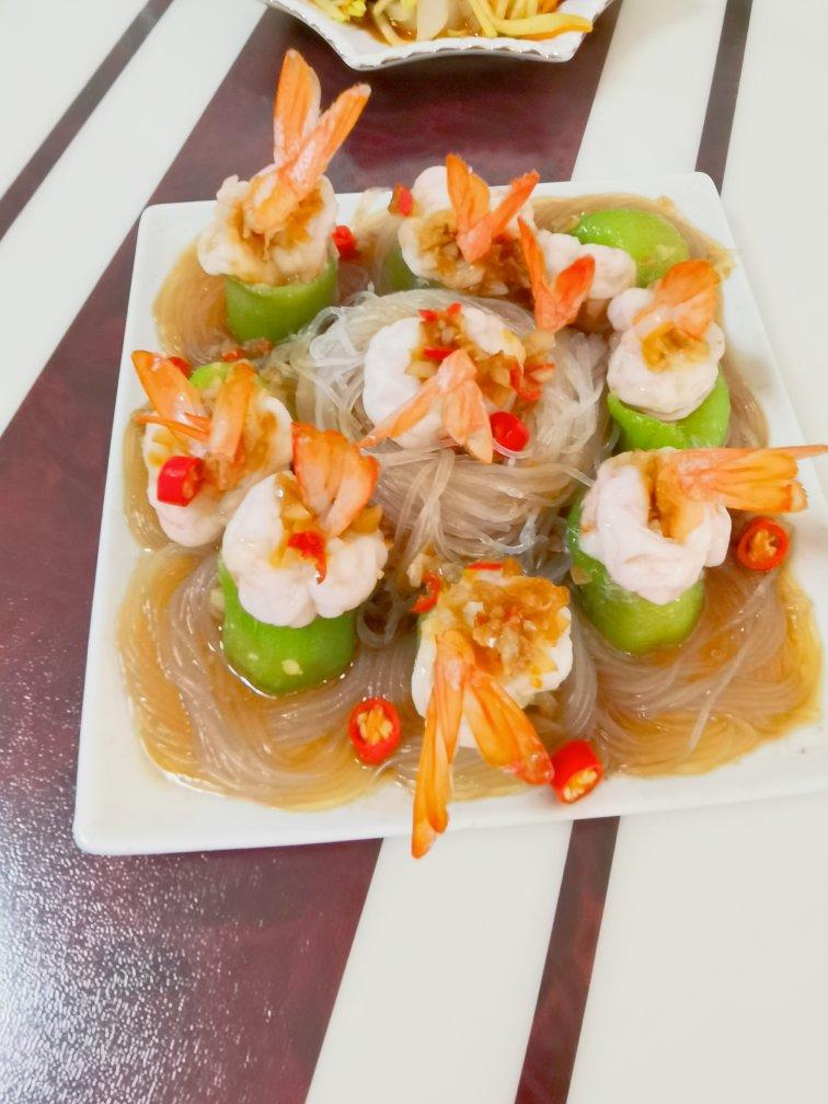 丝瓜蒸虾