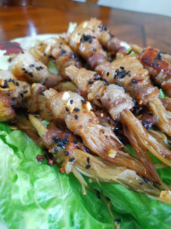 烤五花肉（五花肉+金针菇）