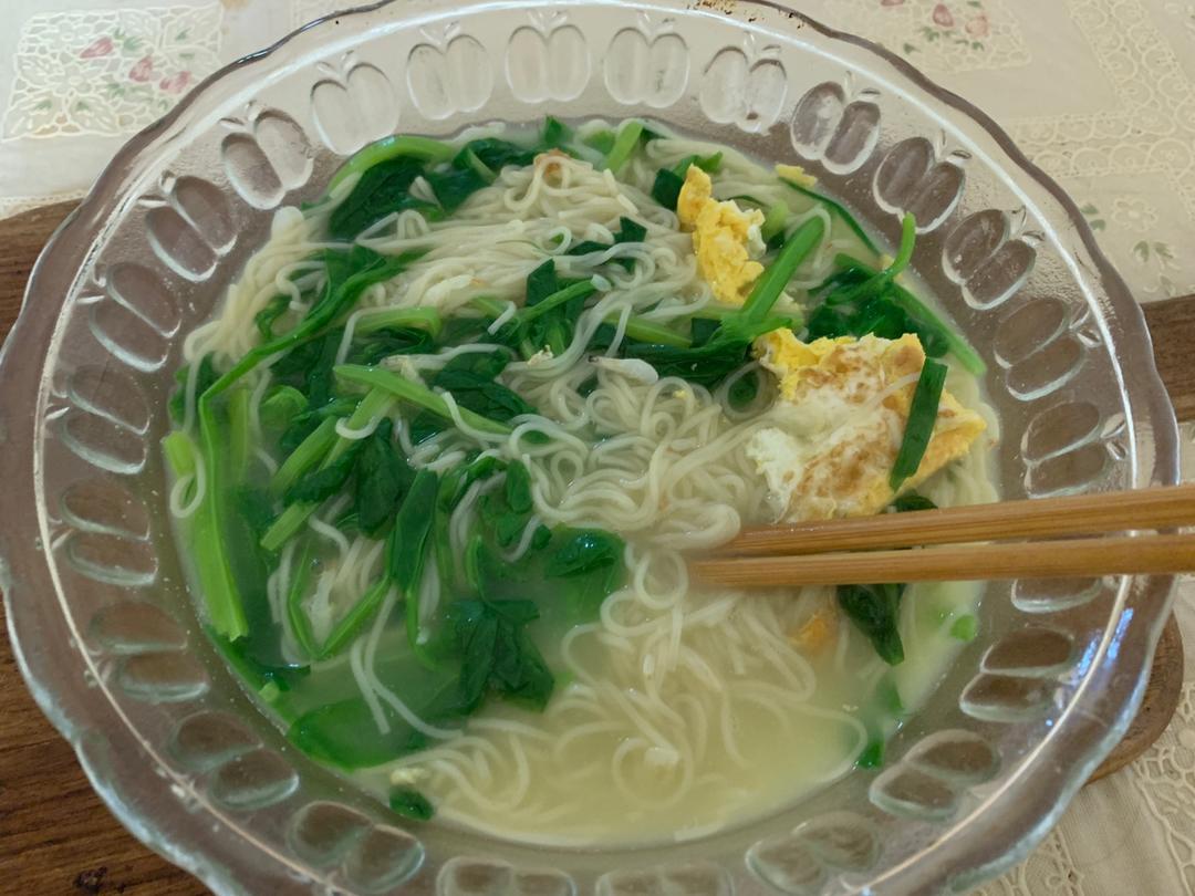 青菜煎蛋面