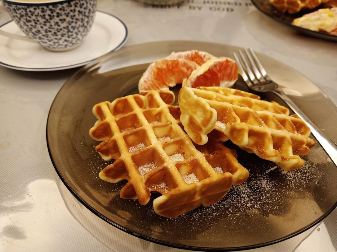 小朋友超爱的奶油格子松饼