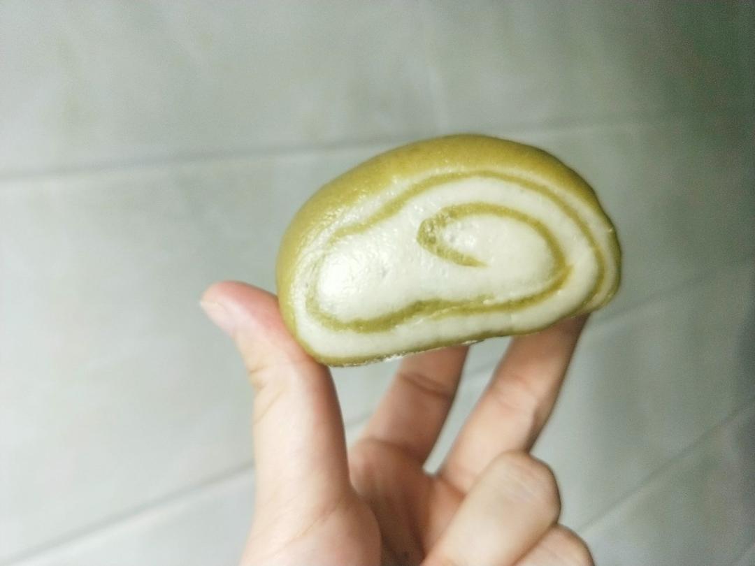 抹茶双色馒头
