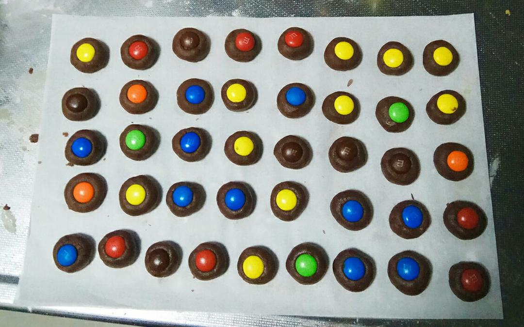 椰子味迷你MM豆曲奇小饼