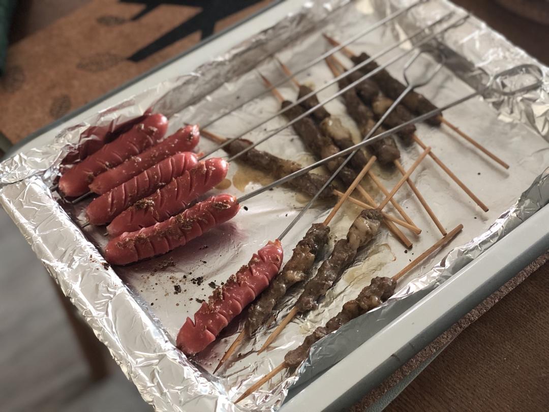 小时候公园的味道❤️孜然烤肠