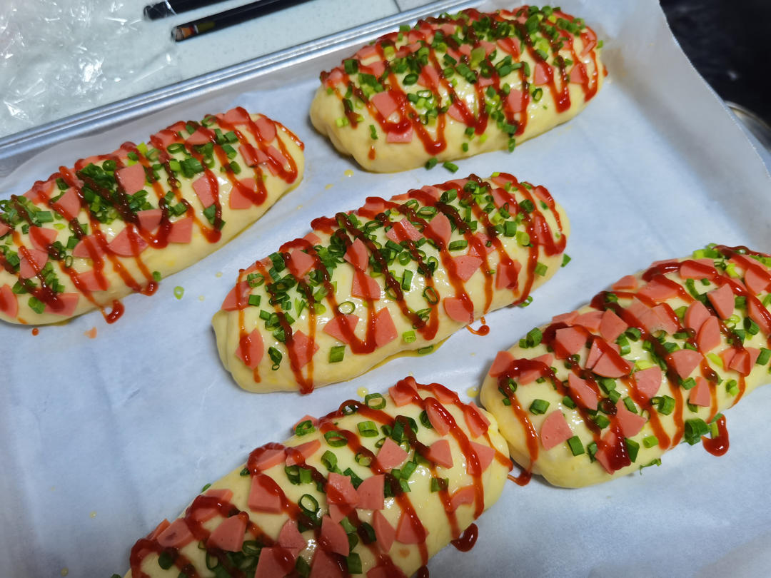 香葱火腿肉松面包