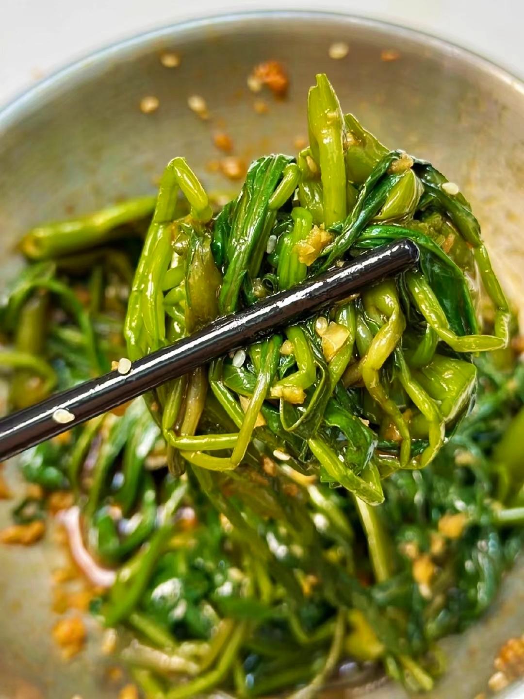 焯拌空心菜（巨掉秤）的做法 步驟6