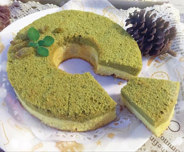 青井老师的三色戚风——抹茶、原味、覆盆子