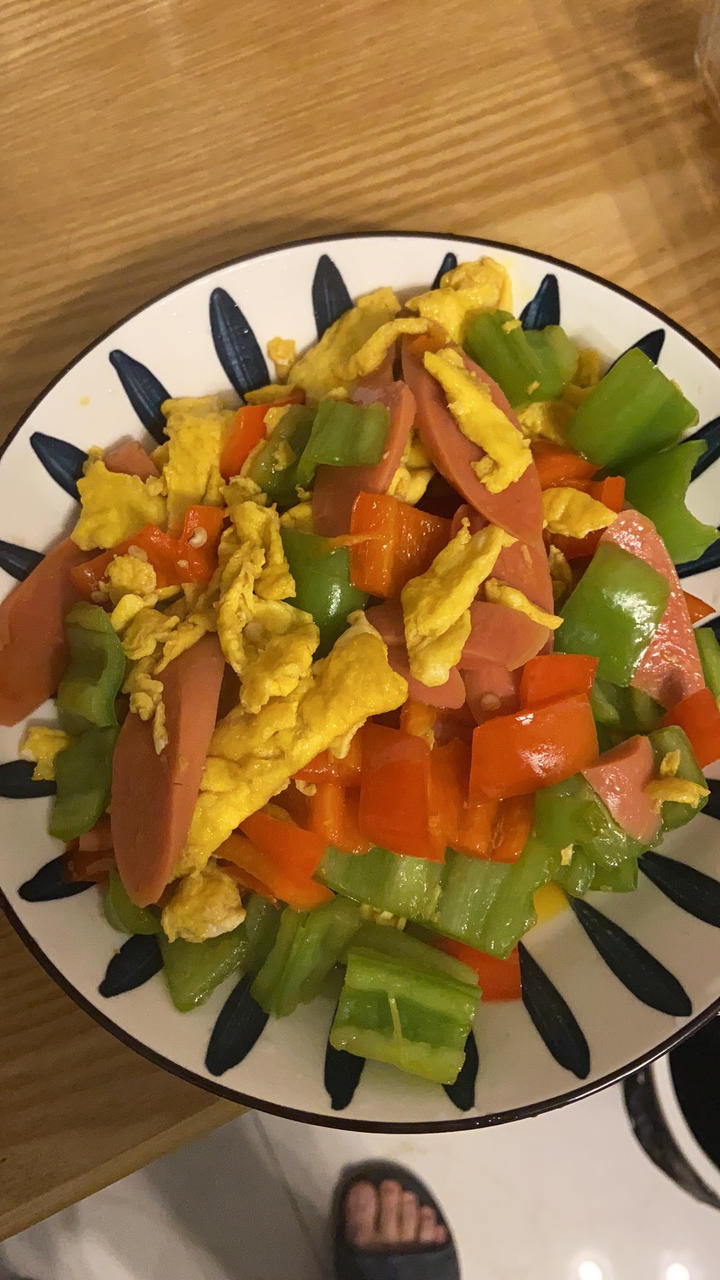 零失败🔥巨好吃又下饭的青椒火腿肠炒鸡蛋🔥