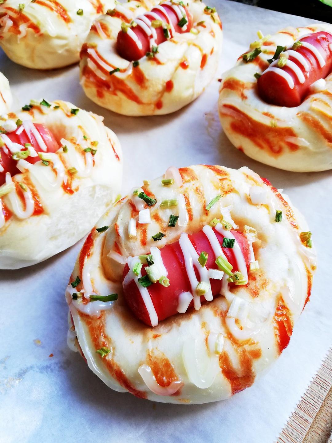 香葱芝士香肠小面包