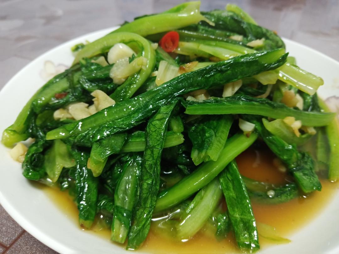 【素炒油麦菜的做法步骤图,素炒油麦菜怎么做好吃】米妮1_下厨房