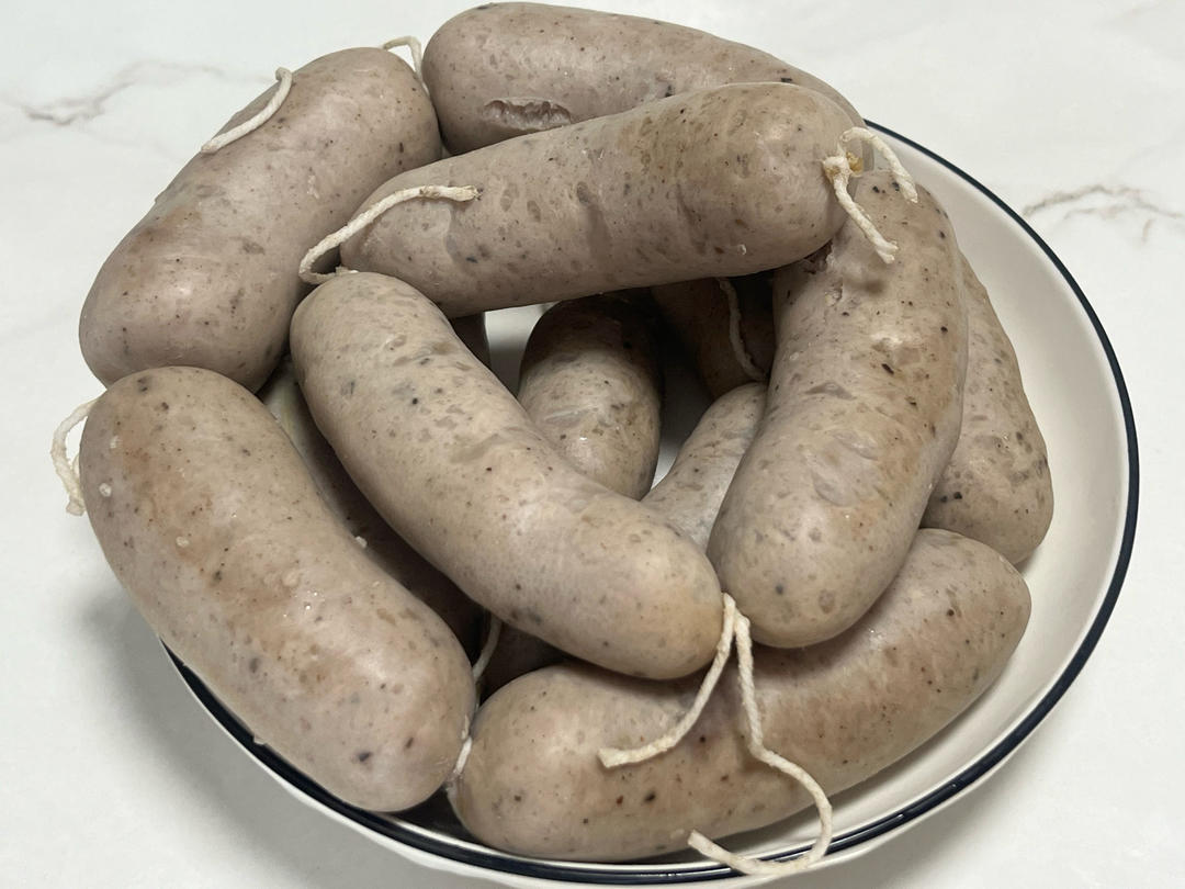 烤肠（自制脆皮肠，黑胡椒口味）