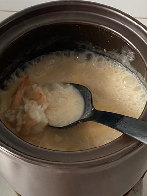 鲜虾鲍鱼瑶柱海鲜砂锅粥（超简单）的做法 步骤11