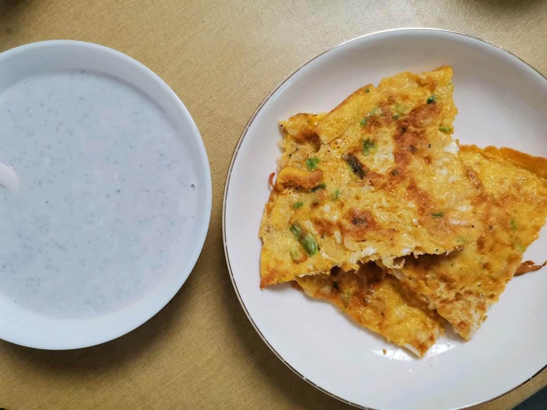 虾米葱花鸡蛋饼，家常做法，简单好吃