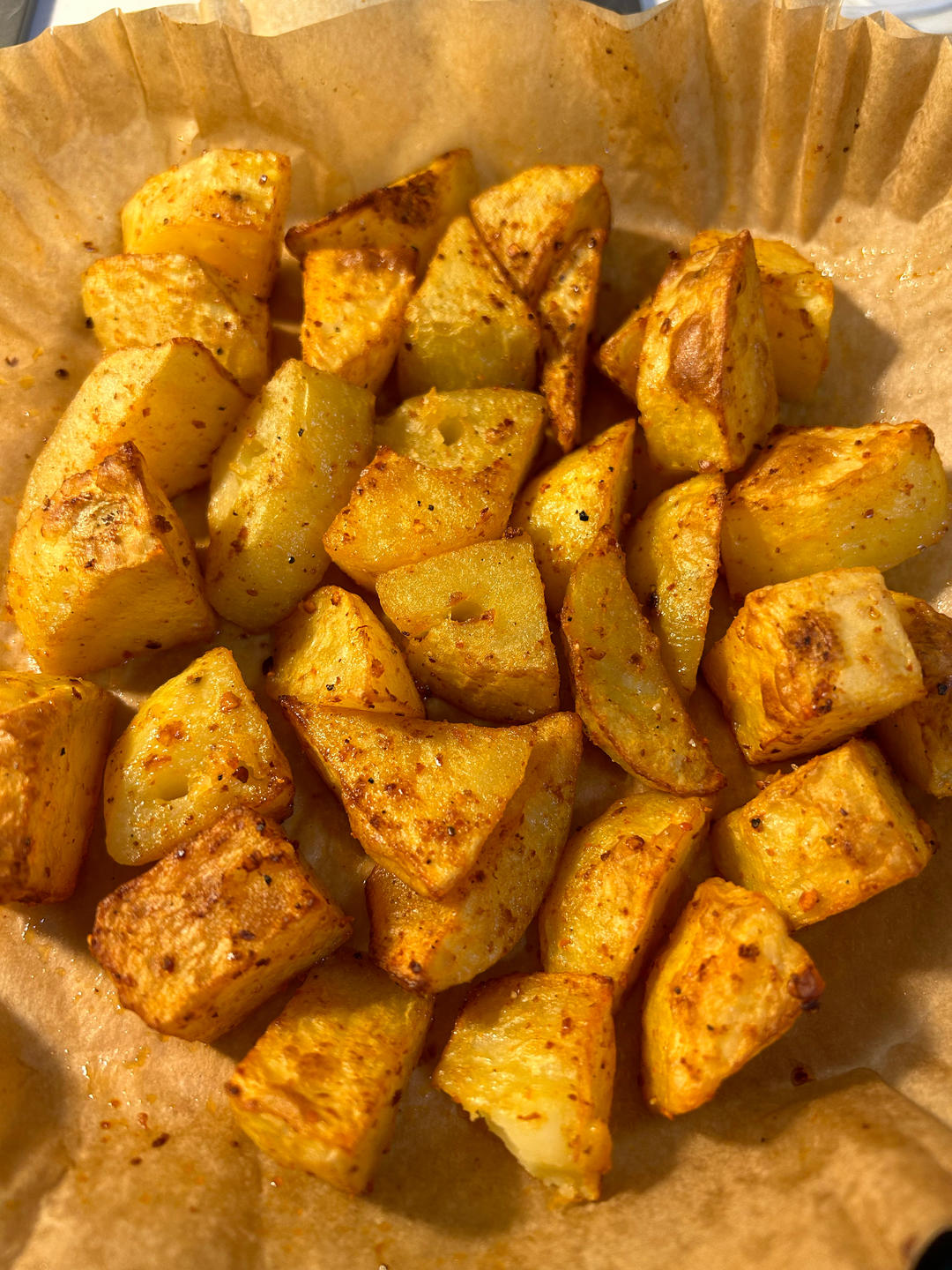 空气炸锅少油香酥椒盐土豆 秒光盘