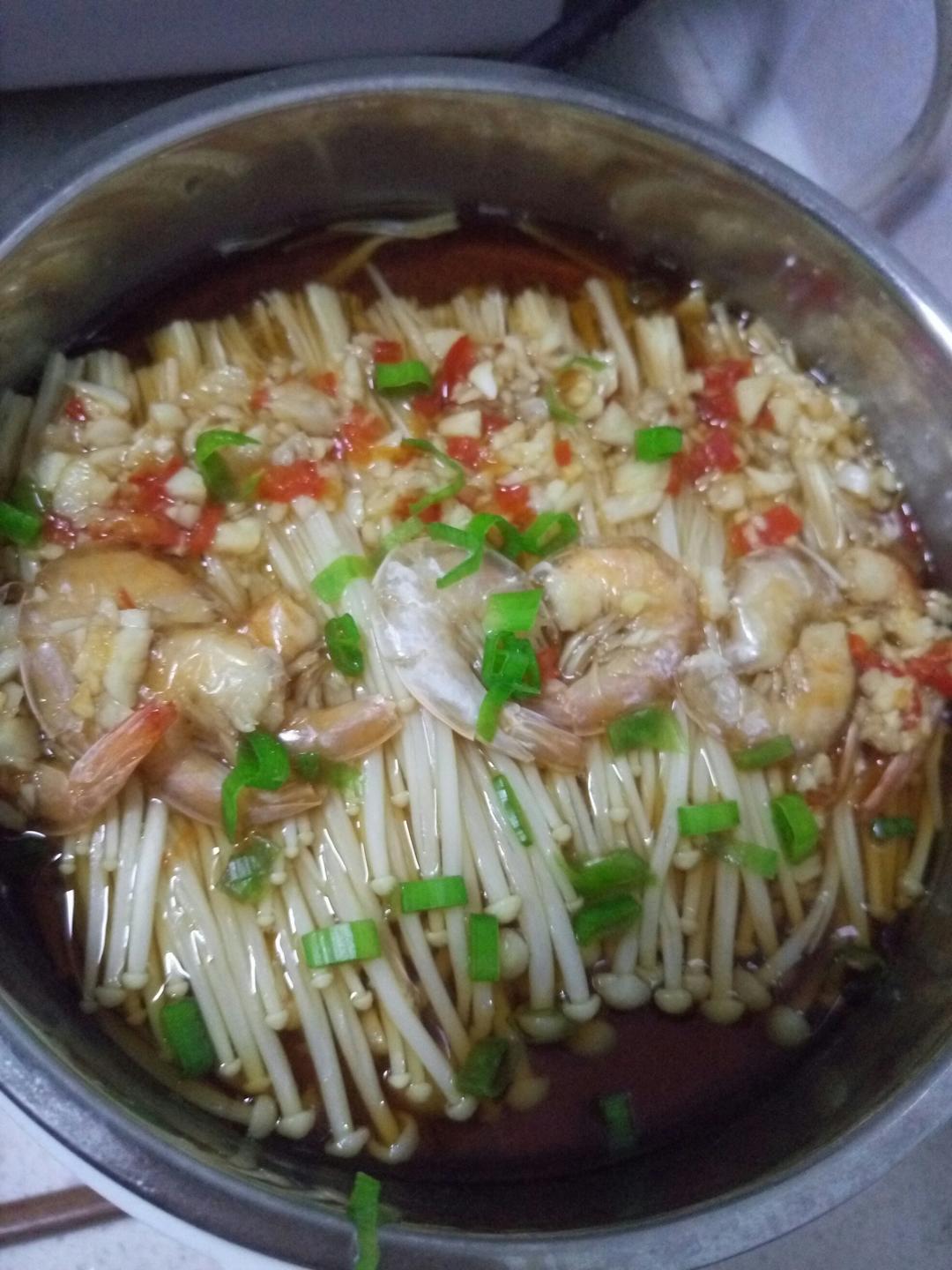 蒜蓉蒸金针菇