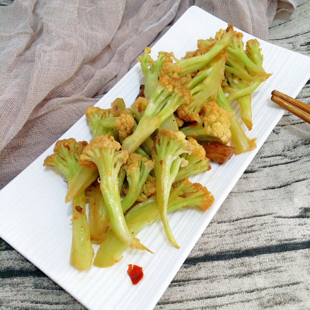 干锅花菜-新手下厨 Fried Chinese Cauliflower