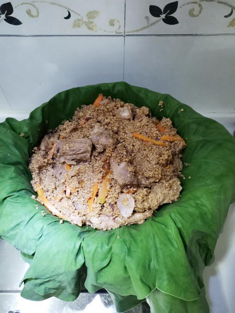 荷叶蒸排骨饭