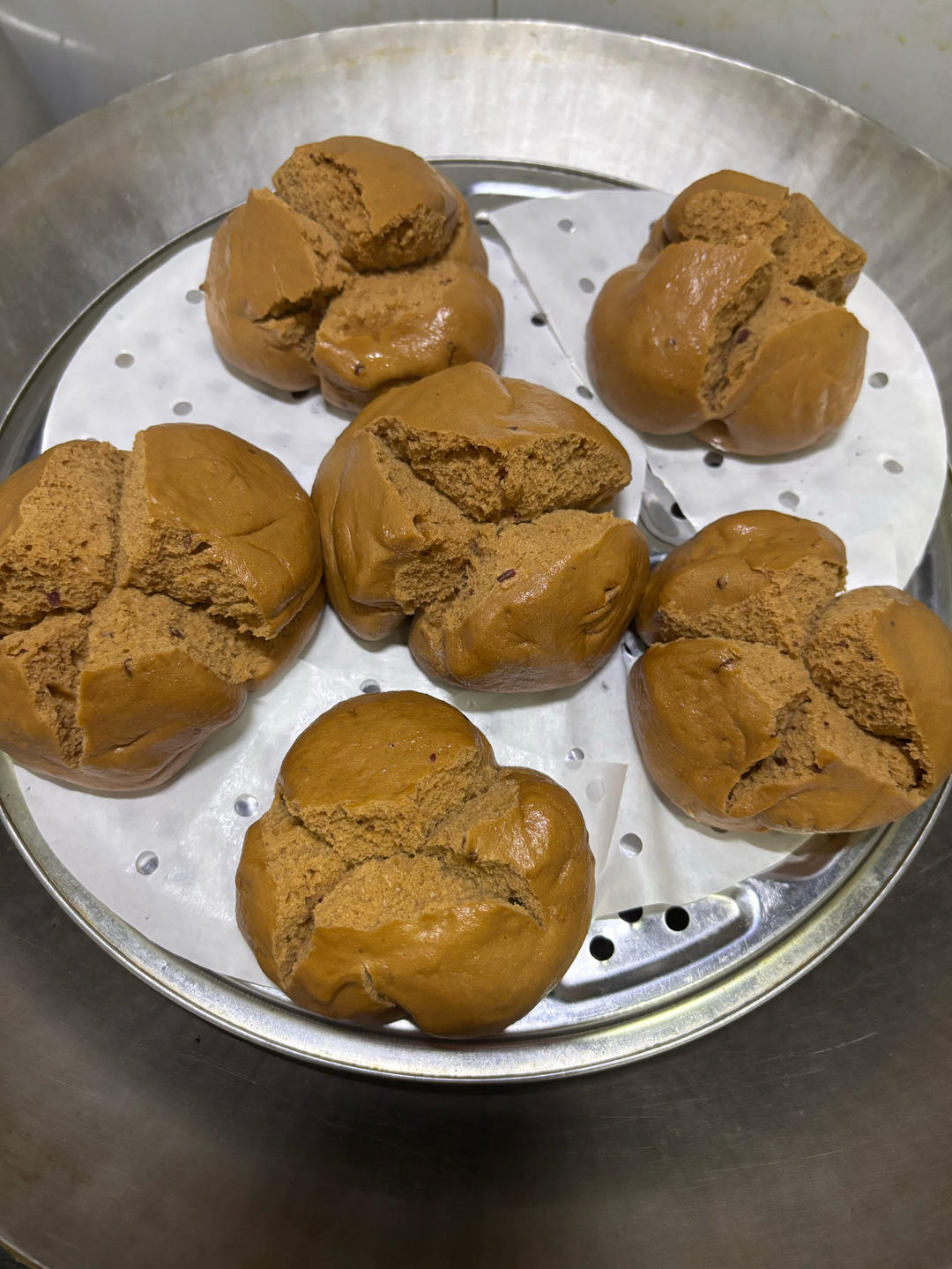 次次开花红枣红糖馒头(厨师机版/不加泡打粉)