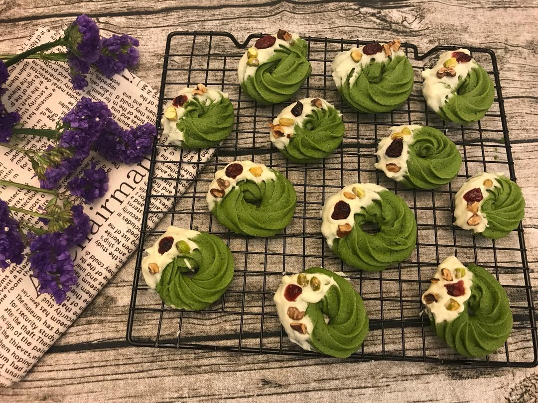 【圣诞花环】抹茶曲奇