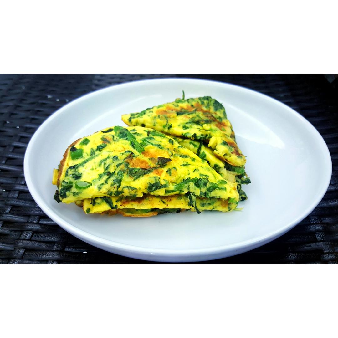 菠菜胡萝卜蛋饼