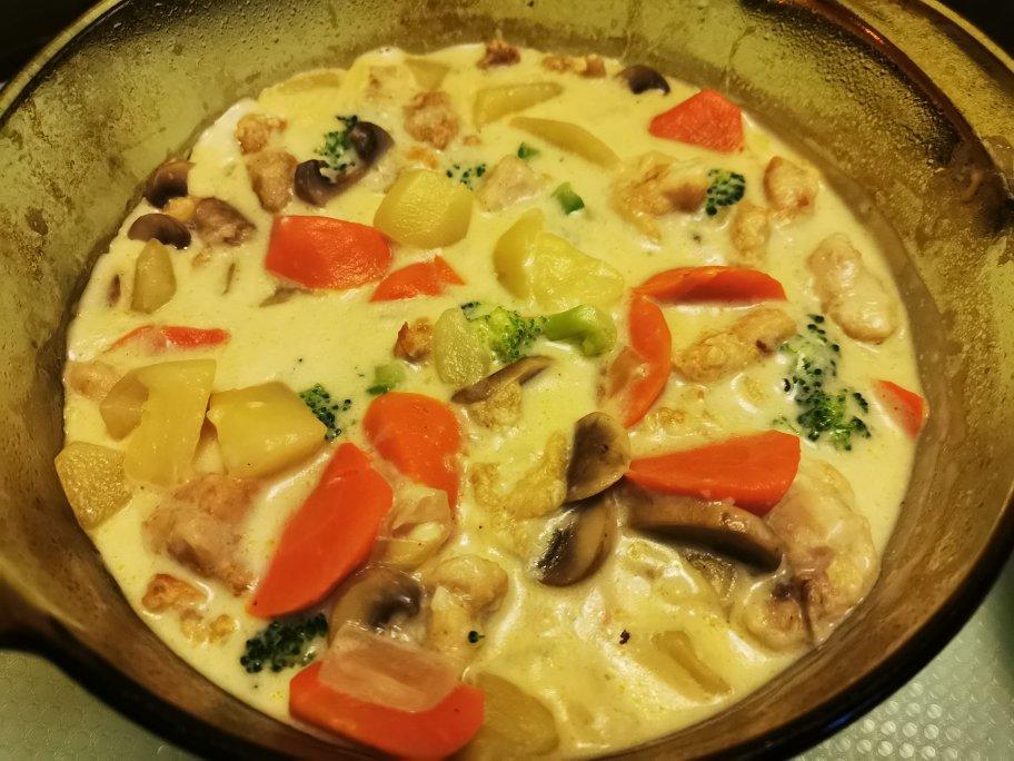 清水泡芙做的奶油炖菜