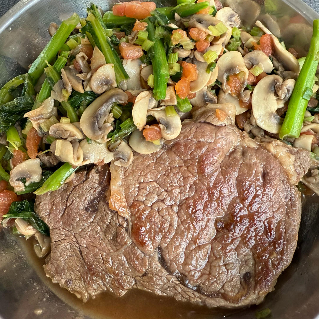 牛排🥩很淡，为了健康的做法