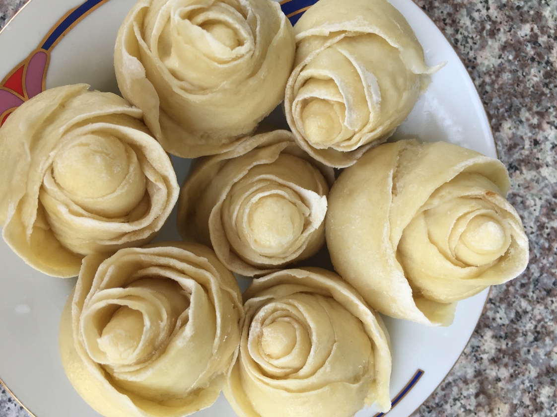 豆渣玫瑰馒头