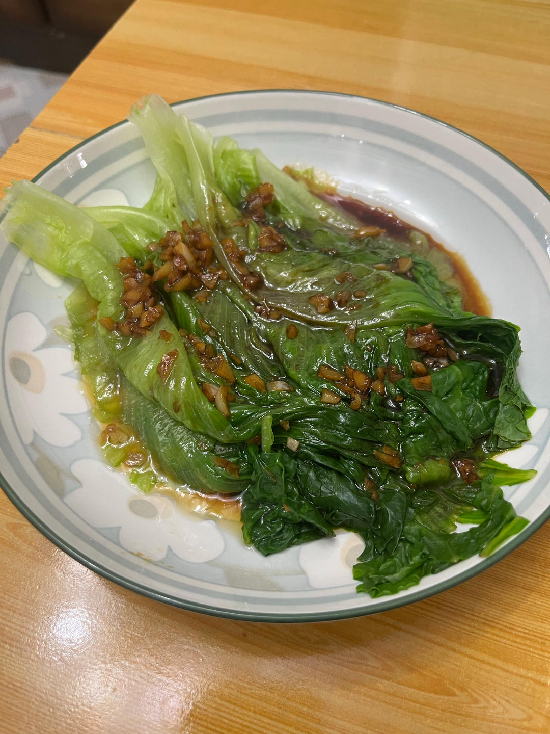 一点不输饭店的白灼罗马生菜
