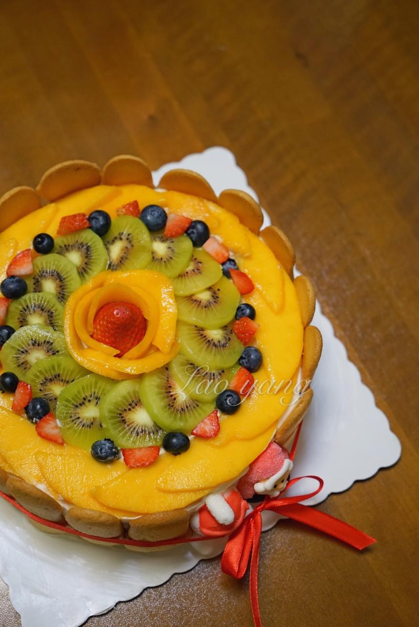 各种简易式水果蛋糕装饰