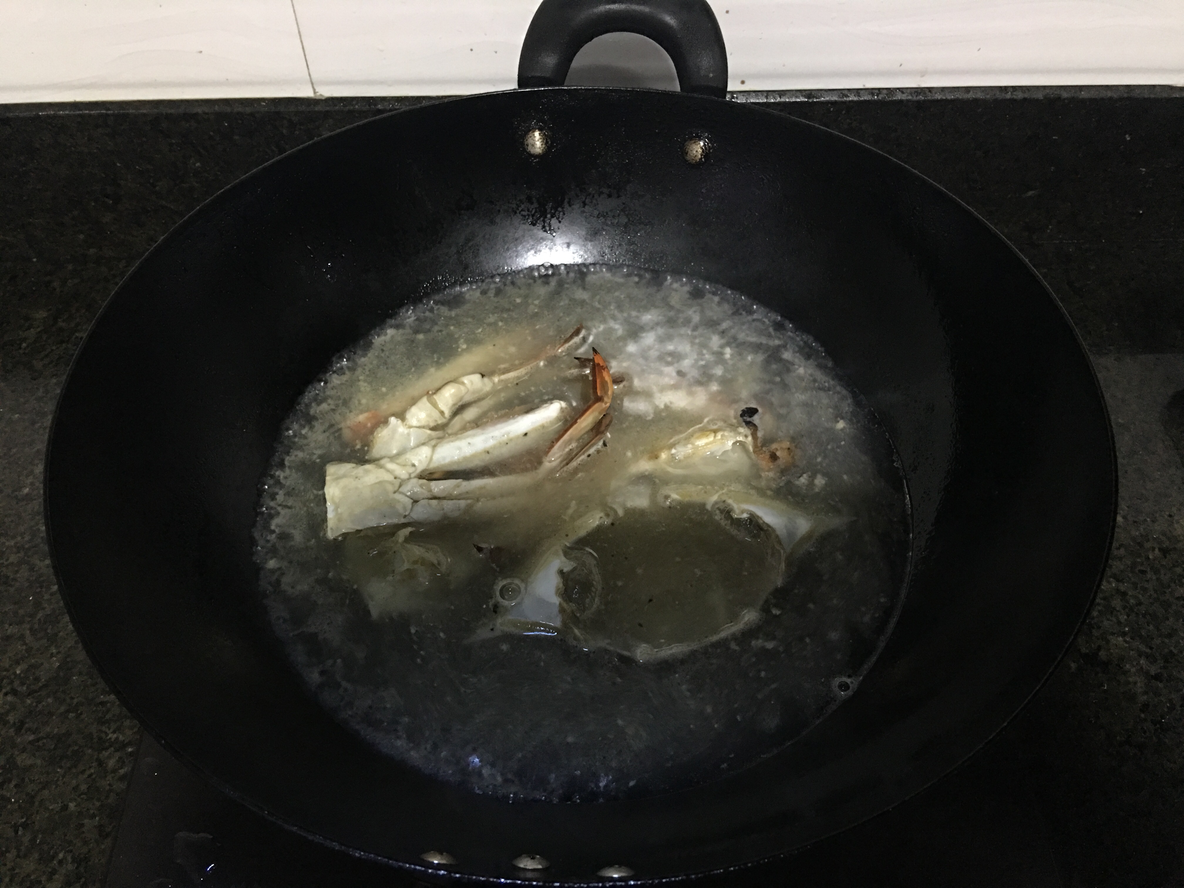 蟹白汤面的做法 步骤4