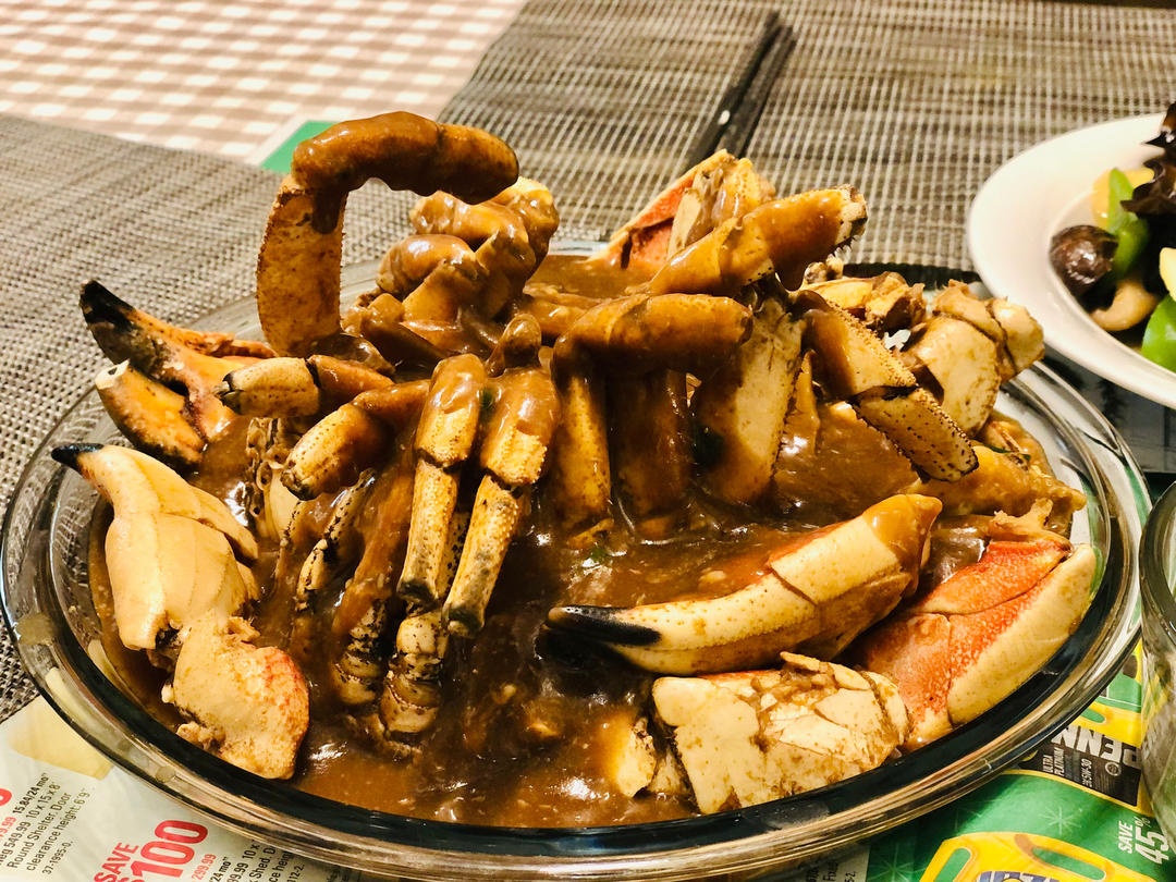 咖喱炒英国黄金面包蟹【主食-海鲜-面包蟹】