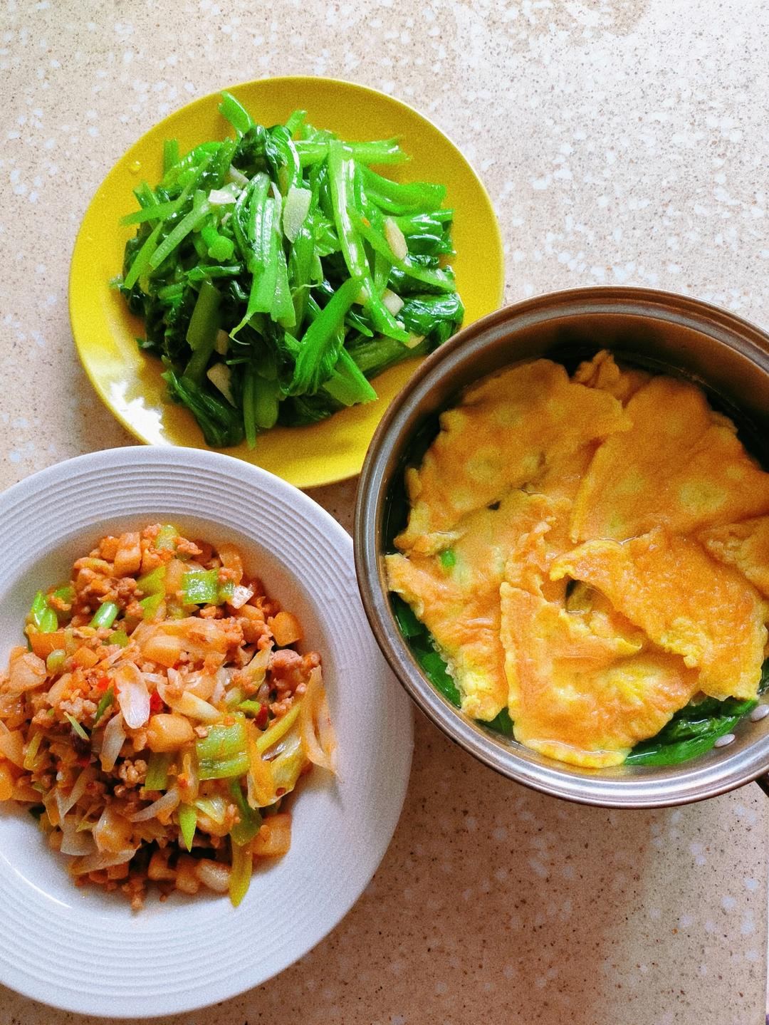 大葱炒肉末