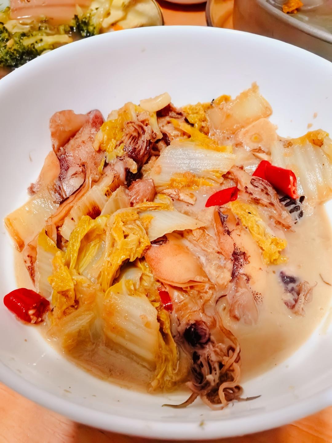 笔管鱿鱼/海兔炖娃娃菜