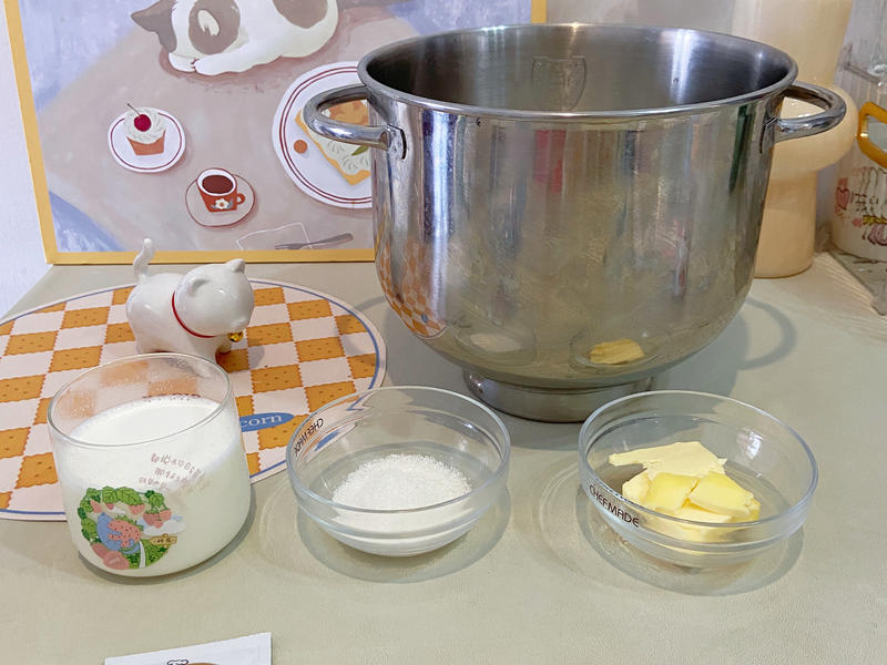 纯奶手撕吐司的做法 步骤1