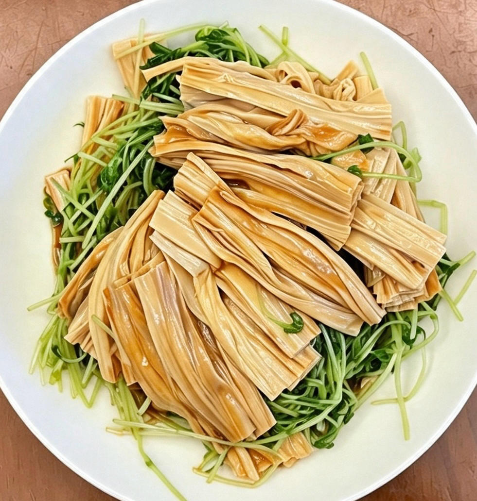 凉拌腐竹豌豆苗
