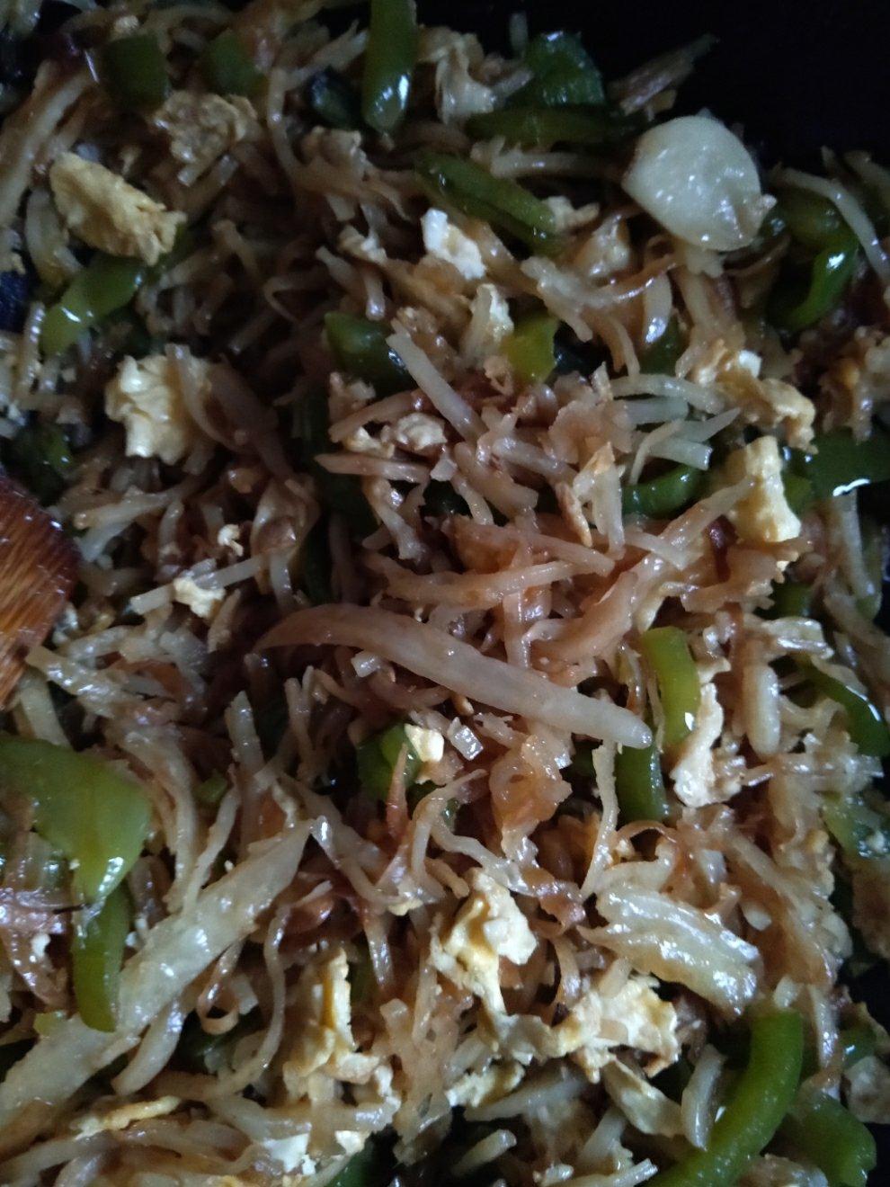 青椒鸡蛋炒饼