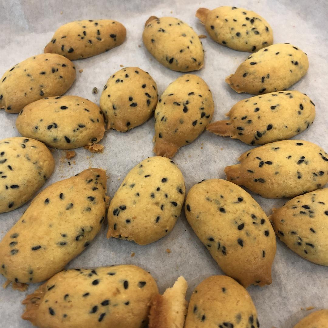 ㊙️零难度🔥芝麻蛋黄饼干‼️香香脆脆超好吃