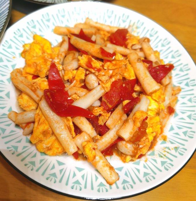 海鲜菇西红柿炒鸡蛋
