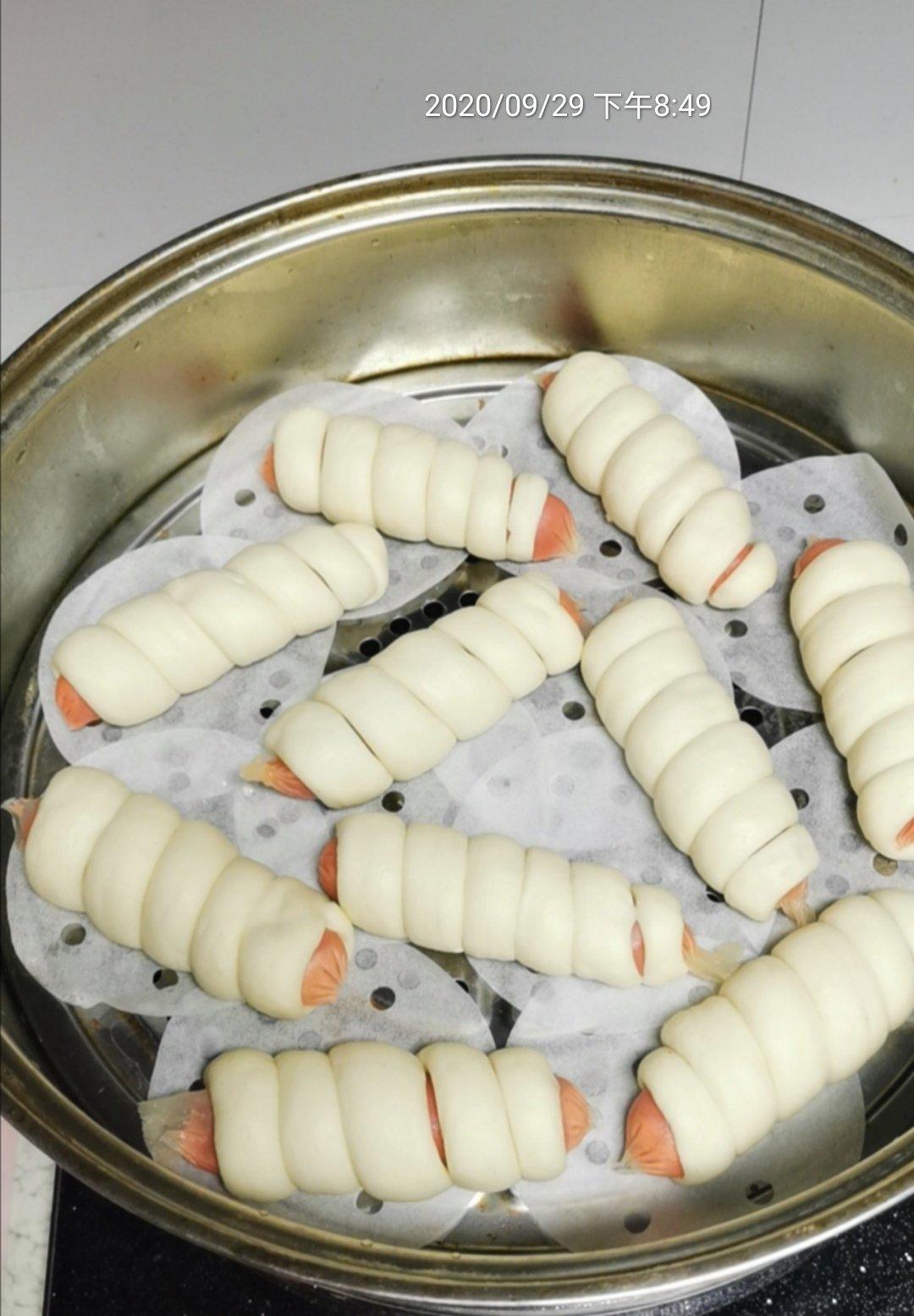 包子店人气早点，肠仔馒头，附详细过程图