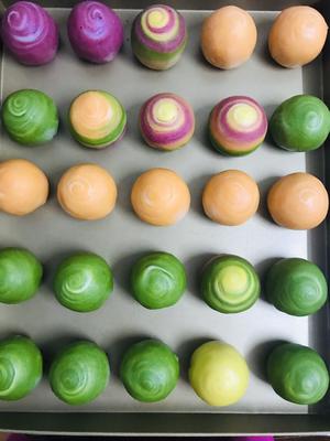 彩虹蛋黄酥🌈原味蛋黄酥的做法 步骤11
