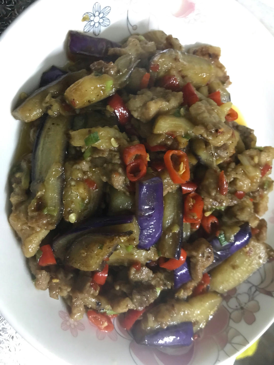 红烧肉沫茄子