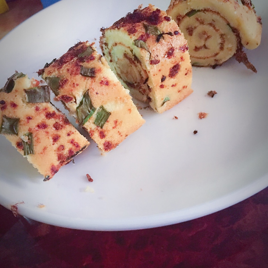 香葱肉松蛋糕卷