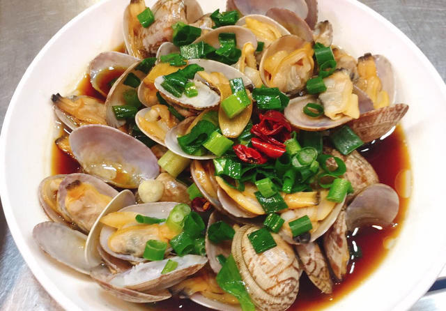 z小姐不好瘦做的葱炒花蛤