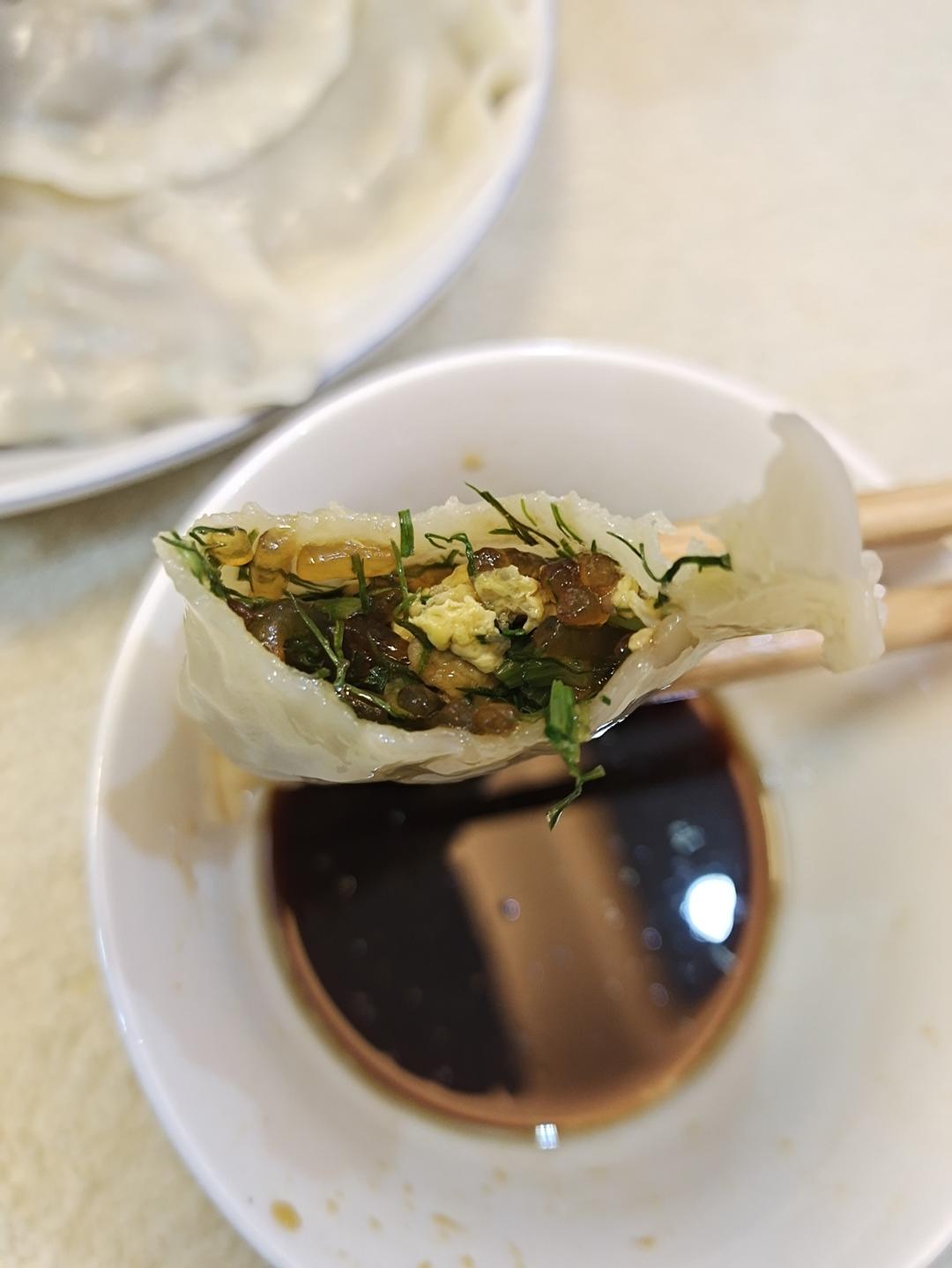 快手茴香素馅饺子